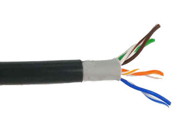 Zewnętrzny wodoodporny kabel miedziany PE Cat5e, ekranowany kabel LAN UTP 24AWG High Speed
