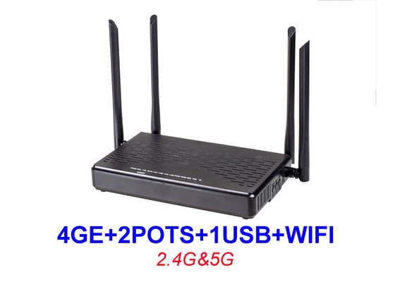 Dwuzakresowy sprzęt Ftth ONU HGU 4GE 2 garnki WIFI 2.4G 5G 1 USB EPON XPON ONU KEXINT