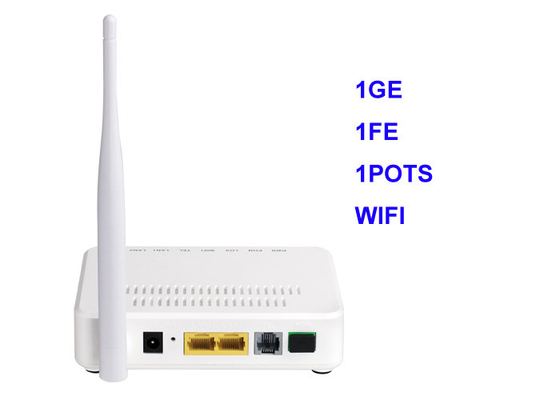 Sieć światłowodowa ONT Gigabit Urządzenie ONU GEPON 1Ge 1 FE 1 Pots WIFI 802.11b / G / N XPON