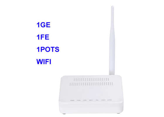 Sieć światłowodowa ONT Gigabit Urządzenie ONU GEPON 1Ge 1 FE 1 Pots WIFI 802.11b / G / N XPON