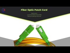 Single Mode SC/APC -SC/APC Fiber Optical Patch Cord 10M Low Loss Return Loss 60dB