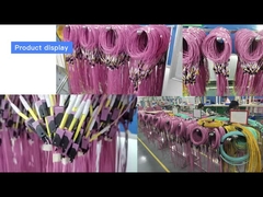 Patchcord światłowodowy OM4 OM3 24 MTP MPO 5M LSZH USCONEC Water Blue Color