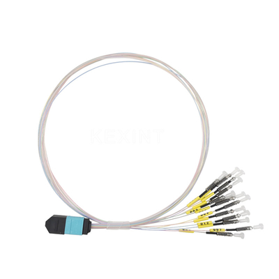 FTTH wielomodowy kabel światłowodowy MTP LC tuleja światłowodowa OM3 OM4 12 włókien 0,7 mm 0,5 m