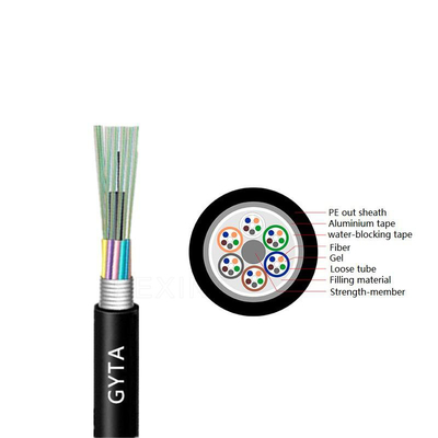 Opancerzony kabel światłowodowy KEXINT GYTA FTTH 4 - 96 rdzeni na zewnątrz