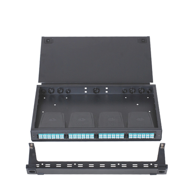 12/24 światłowodowy 8-portowy panel krosowy do montażu w szafie serwerowej 24-rdzeniowe kasety MTP MPO
