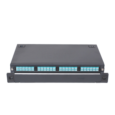 12/24 światłowodowy 8-portowy panel krosowy do montażu w szafie serwerowej 24-rdzeniowe kasety MTP MPO