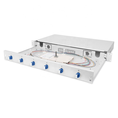 Patch panel światłowodowy FTTH 6 do 12 rdzeni z 6 pigtailami adapterów Simplex lub Duplex