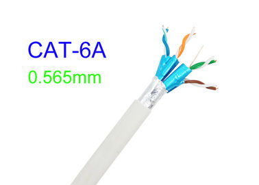 Cat6A Ekranowany elektryczny miedziany kabel sieciowy FTP 23AWG Szybka sieć Biały Cat7 SFTP