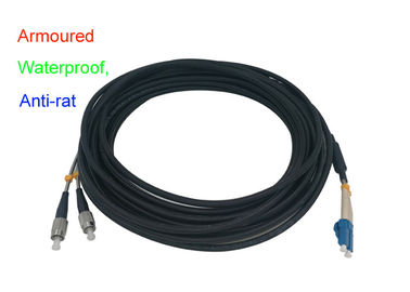 Wodoodporny, zbrojony, dwustronny kabel krosowy kryty 5,0 mm Anti-Rat DX LC FC