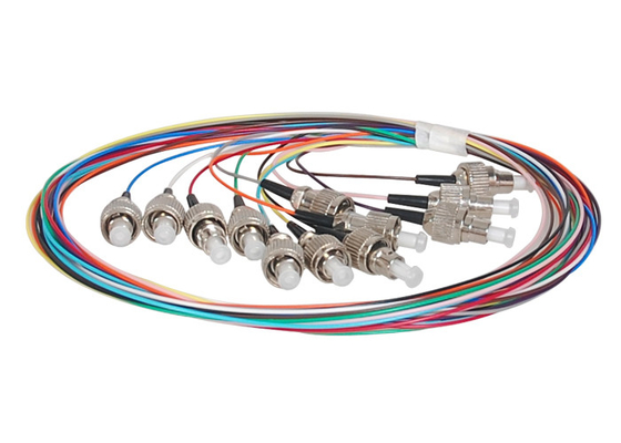 12 kolorów światłowodowy patchcord pigtailowy G652D 0,9 mm 1,5 m LSZH 0,2 dB FC / UPC