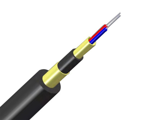 Zewnętrzny 2-żyłowy kabel światłowodowy zbrojony G657A2 Mini ADSS Kabel zasilający Przędza aramidowa